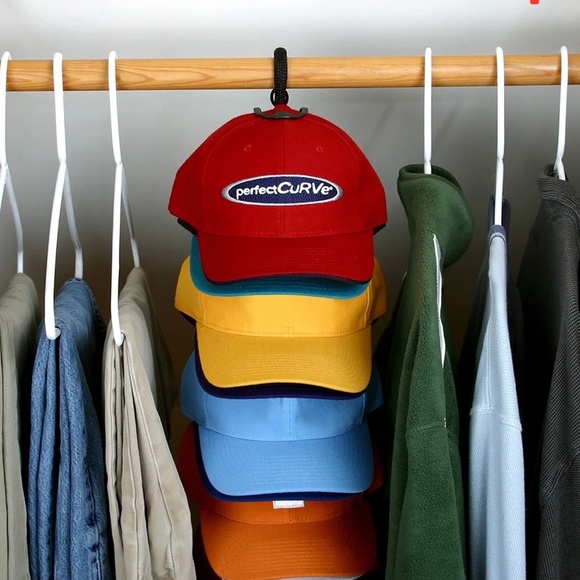 Perfect Curve CapRack 36 Hat Organizer Over Door Closet Cap Holder - Picture 3 of 9